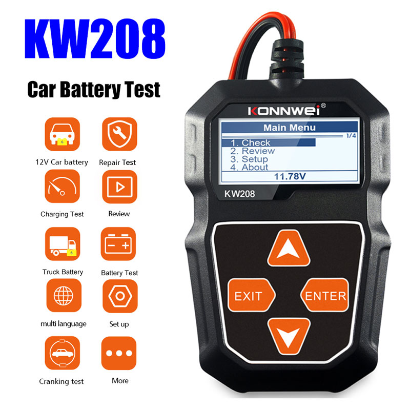 Power Tools English - Testeur de batterie de voiture KONNWEI