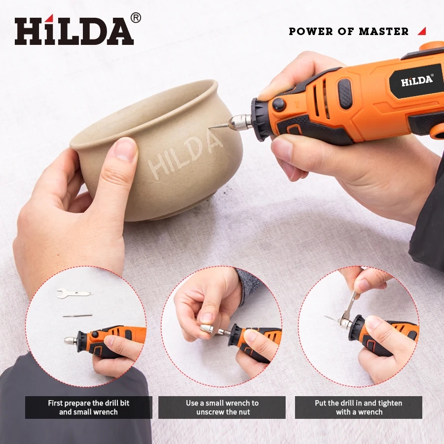 HILDA 200W graveur perceuse él - Power Tools Ingco avis et prix